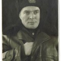 Soviet Navy officer in leather coat