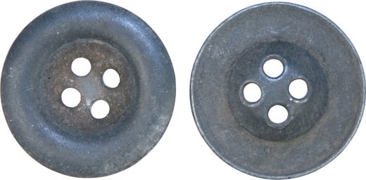 Zinc made late war 23 mm button for tank wraps