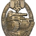 Tank Assault Badge in Bronze Deumer, Type B hollow
