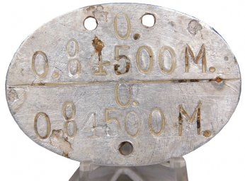 Custom made ID tag, aluminium. Baltic see. O 84500 M