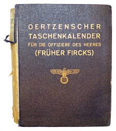 Oertzenscher pocket calendar for Wehrmacht officers