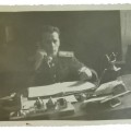 Photo of a Soviet major at his workplace