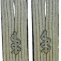 Wehrmacht Heer Medical officers shoulder boards in rank of Arzt- medical Lieutenant. Matt grey