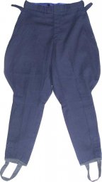 Blue cotton trousers for military officers schools.