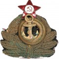 Wreath-cockade for the command crew of the Soviet Navy headgear
