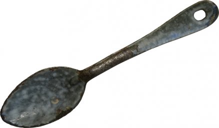 Russian, steel, enameled, soldier’s spoon, from the period of the First World War