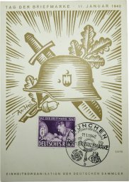 Tag der Briefmarke. 11. Januar 1942 Einheit Organisation der deutschen Sammler-München