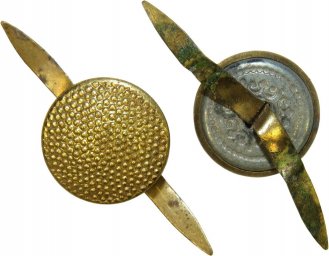 3rd Reich Generals or NSDAP gold buttons for headgear with prongs