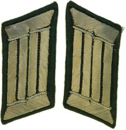 Wehrmacht Heer Pionier, collar tabs for officer with black Waffenfarbe