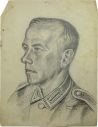 Front artwork of the German war artist G. Stauch. Juni 1943, Ostfront. Original.