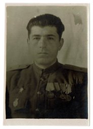 Major Pestov with ordens and medals