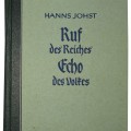 The book about Waffen SS. Hans Johst "Ruf des Reiches Echo des Volkes