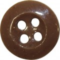 Ceramic brown button, 14 mm.
