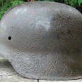 German M 45 Helmet without the ventilation holes. Rare.