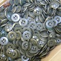 Khaki green plastic buttons 14 mm