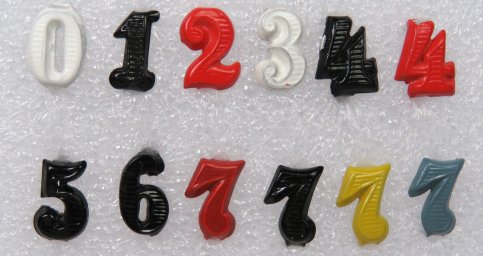 Colored ciphers for German WW2 shoulder boards.10 mm