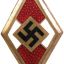 Hitler-Jugend Goldenes Ehrenzeichen with engraved number 122470 0