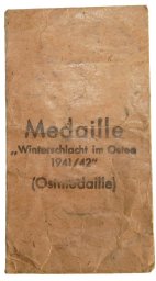 Ostmedaille envelope Metall-Kunststoff