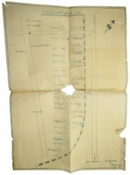 The plan of the German barracks, hand drawn poster.
