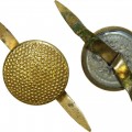 3rd Reich Generals or NSDAP gold buttons for headgear with prongs