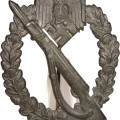 Infantry assault badge in Silver. Die stamped BH Mayer