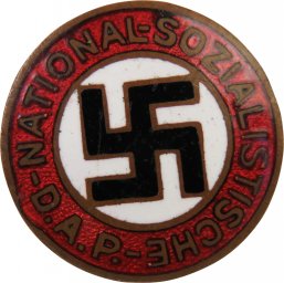 Extreme rare 18 mm NSDAP member badge - marked "22" - Johann Dittrich