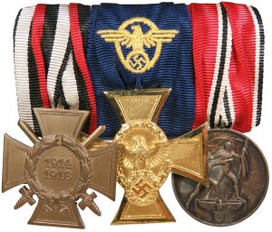 Medal bar of a police veteran of the First World War