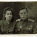 Red Army Tank Officer with his wife