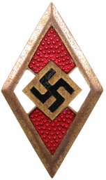 Hitler Youth Gold party badge, HJ-Ehrenzeichen. Deschler # 38739