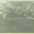 Photo with Stalin, Voroshilov, Kaganovich at the Red Square.