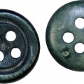 13 mm bright green 3rd Reich Polizei uniform bone button