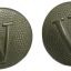 Wehrmacht shoulder straps buttons with the designation in the form of a Roman numeral V 0