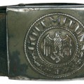 Leather Wehrmacht belt with steel buckle E.S.L. 41. 109 Jnf Rgt marked