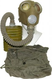 Gasmask BS MT-4 with adapted Estonian mask ARS. Rare.