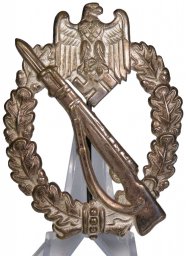 Infanteriesturmabzeichen in Silber. Deumer/ Schickle. Buntmetall