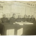 Photo of the RKKA chief staff at the headquarters with a map