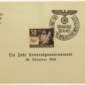 An envelope of the first day: Ein Jahr Generalgouvernement
