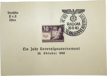 Ein Jahr Generalgouvernement- Radom Deutsche Post Osten 26.8. 1940