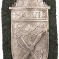 Sleeve shield Narvik 1940. Juncker. Silvered Zinc