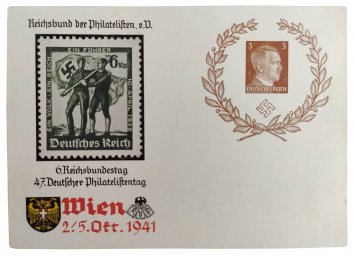 Postcard for the 47th Philatelist Day in Vienna on 2nd-5th of October 1941