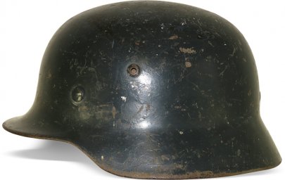 M 35 NS 64 ex DD Wehrmacht Heer, Luftwaffe re-issued steel helmet