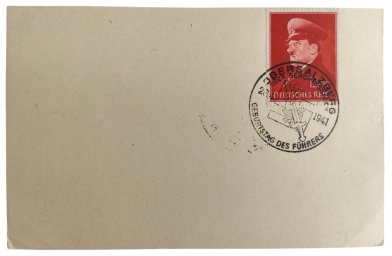 First day postcard for führer's birthday in 1941