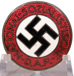 NSDAP Party badge. Karl Wurster, RZM M1/34