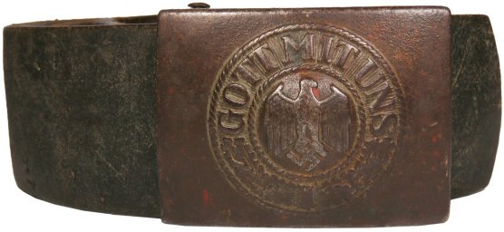German Wehrmacht combat belt with a steel buckle