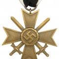 Brass made War Merit Cross KVK2 with swords