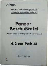 Fallschirmjäger Anti-tank gun 4,2 cm Pak 41 shooting instruction