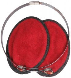 Warming earmuffs for wear with a Feldmütze cap or visor hat