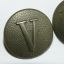 Wehrmacht shoulder straps buttons with the designation in the form of a Roman numeral V 2