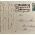 Filled postcard for NSDAP party day in Nuernberg in 1934