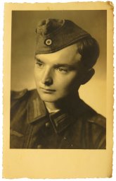 Wehrmacht soldier Helmut Hack, mid war made portrait photo